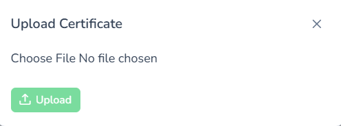 Upload Certificate