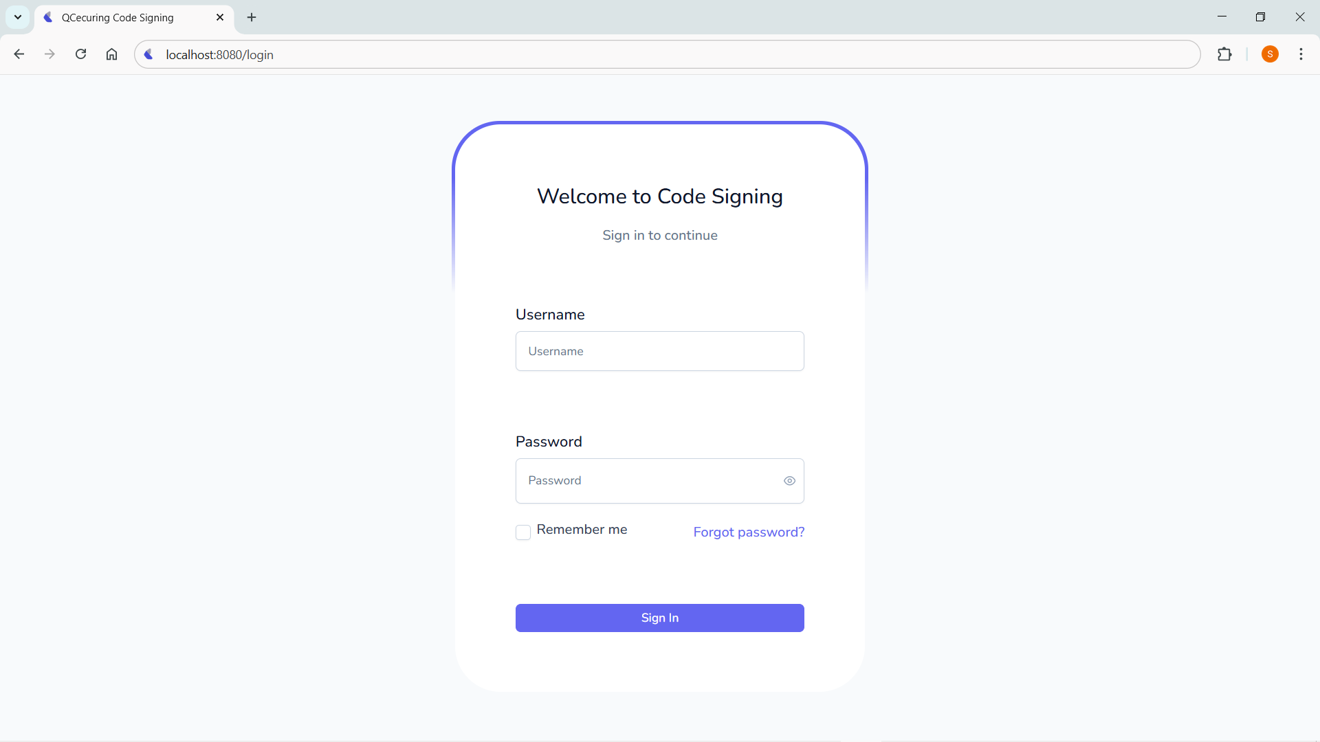 Code Signing open ui