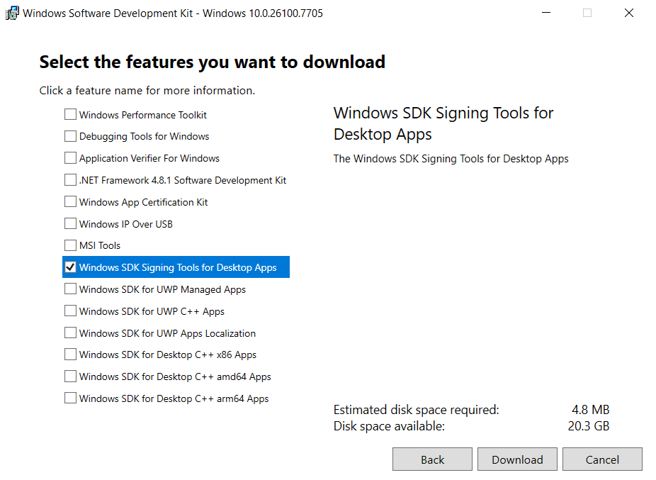 Install Signing Tools