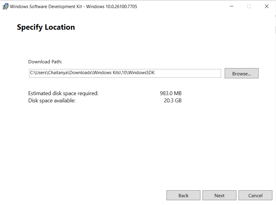 Select Download Path