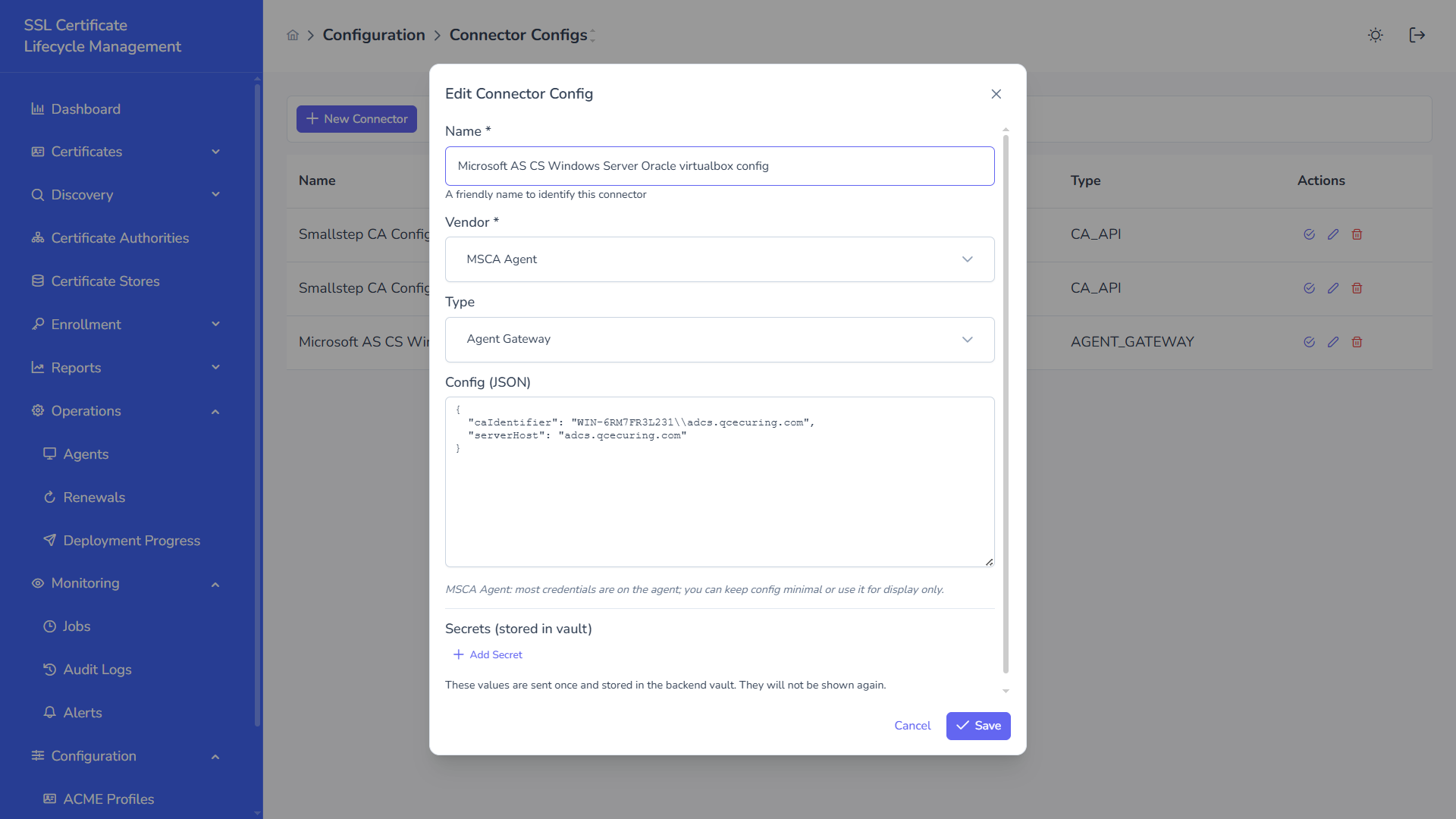 Create Connector Config