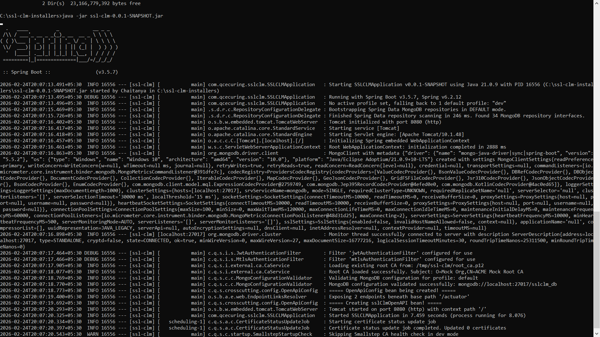SSL CLM launching bash